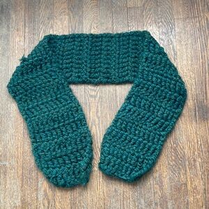 Chunky Teal Knit Scarf
